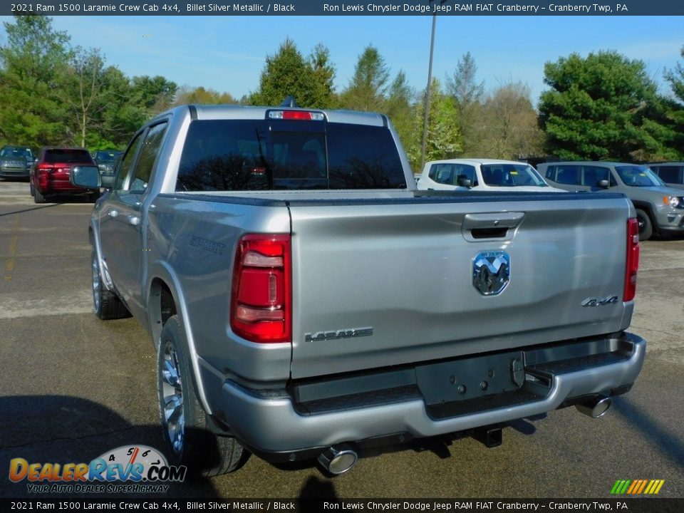 2021 Ram 1500 Laramie Crew Cab 4x4 Billet Silver Metallic / Black Photo #8