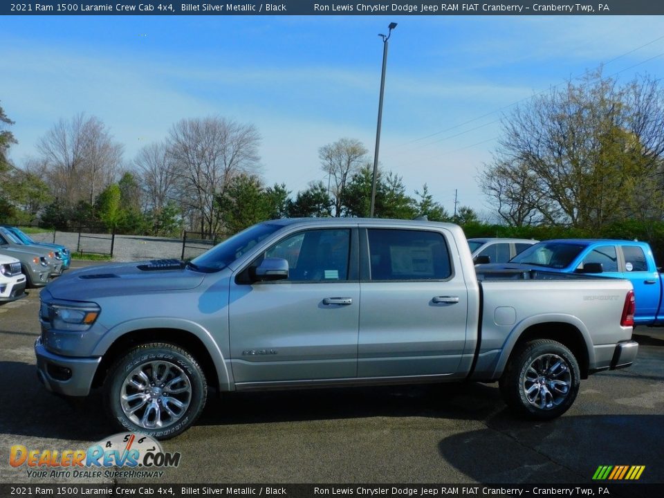 2021 Ram 1500 Laramie Crew Cab 4x4 Billet Silver Metallic / Black Photo #9