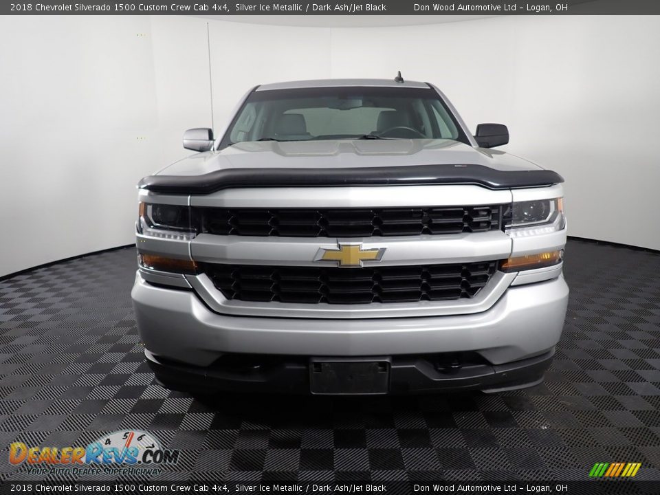 2018 Chevrolet Silverado 1500 Custom Crew Cab 4x4 Silver Ice Metallic / Dark Ash/Jet Black Photo #5