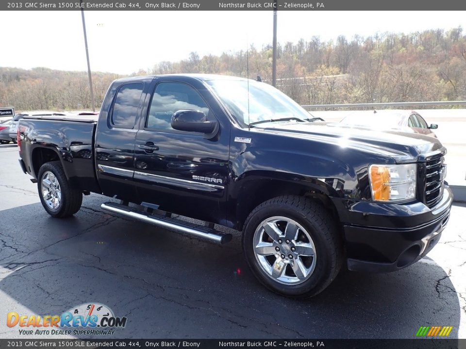 2013 GMC Sierra 1500 SLE Extended Cab 4x4 Onyx Black / Ebony Photo #4