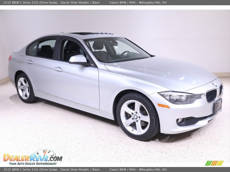 2015 BMW 3 Series 320i xDrive Sedan Glacier Silver Metallic / Black Photo #1