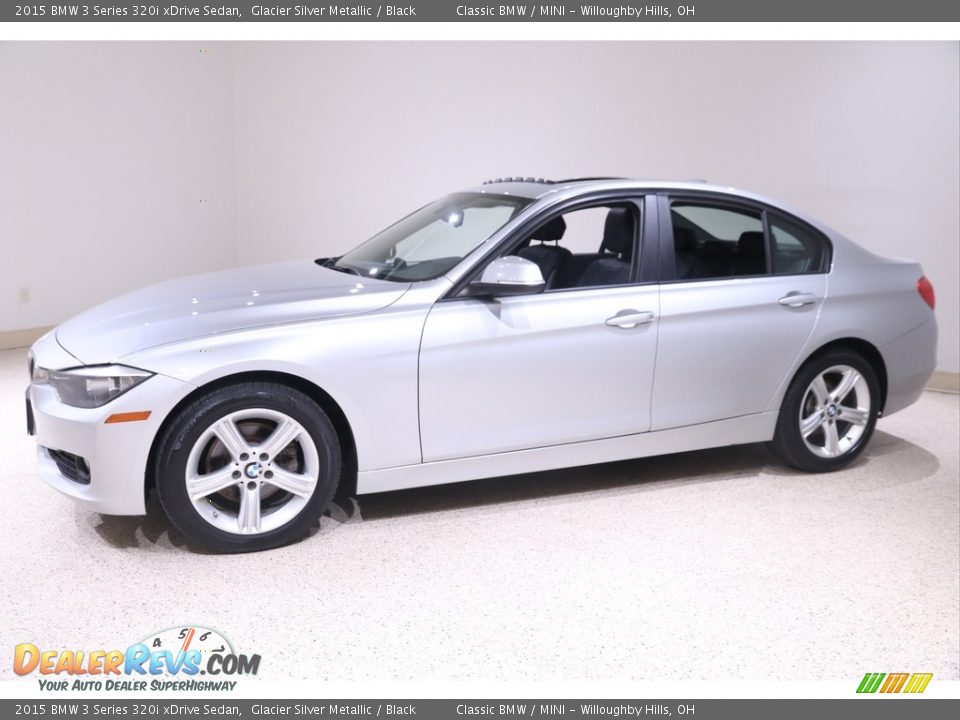 2015 BMW 3 Series 320i xDrive Sedan Glacier Silver Metallic / Black Photo #3