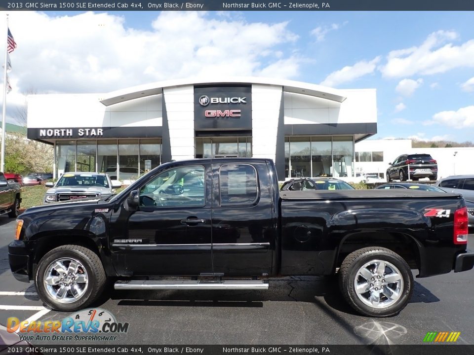 2013 GMC Sierra 1500 SLE Extended Cab 4x4 Onyx Black / Ebony Photo #13