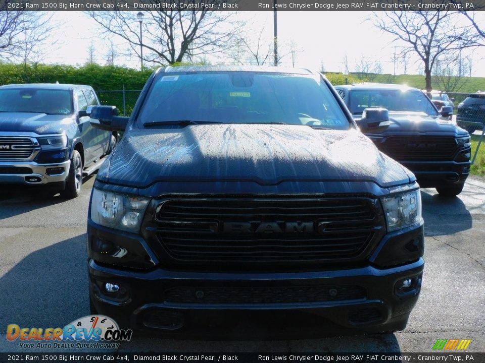 2021 Ram 1500 Big Horn Crew Cab 4x4 Diamond Black Crystal Pearl / Black Photo #2