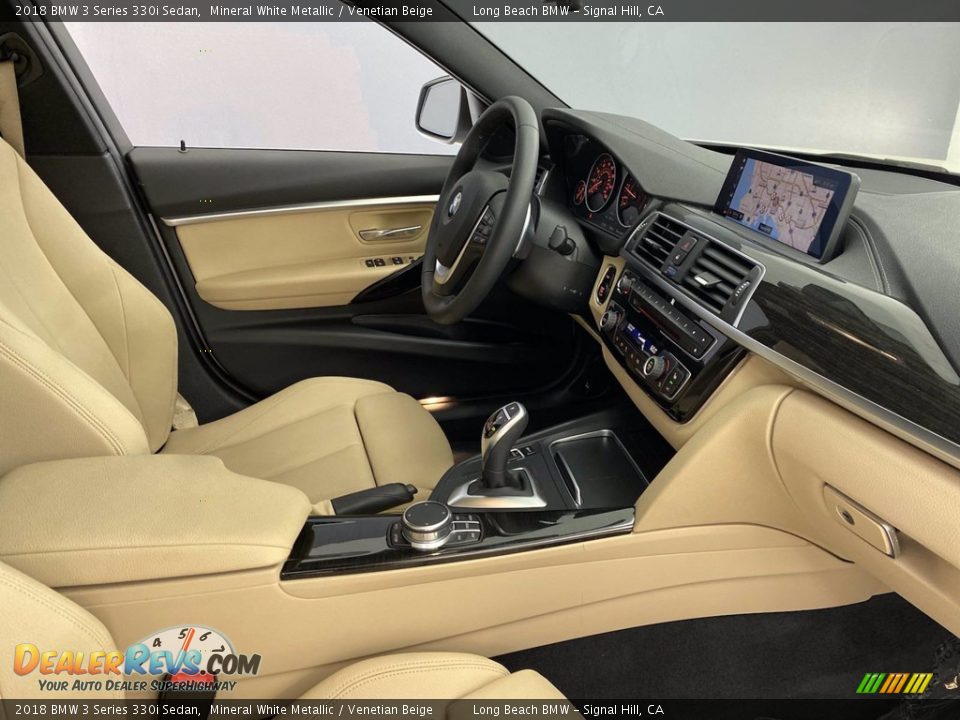 2018 BMW 3 Series 330i Sedan Mineral White Metallic / Venetian Beige Photo #33