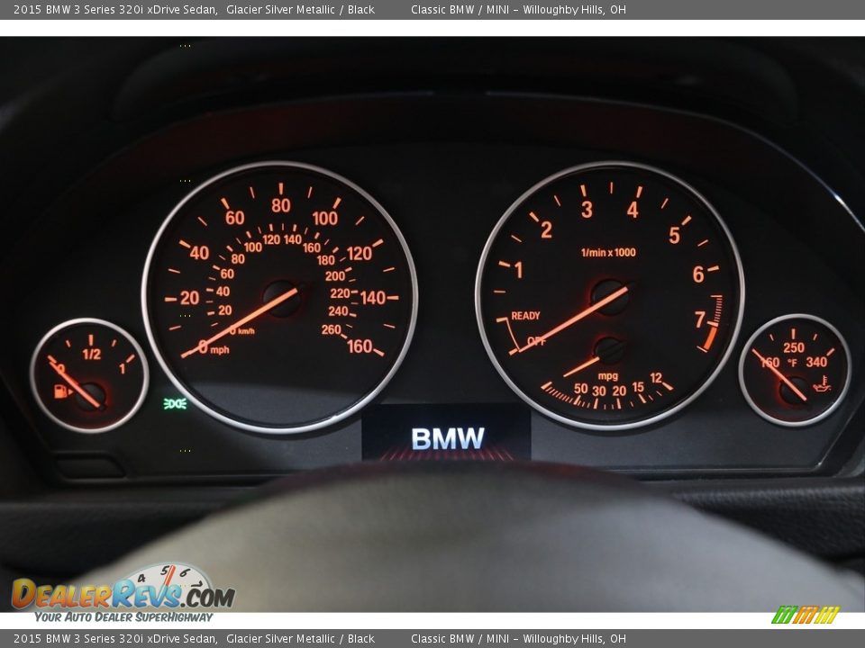 2015 BMW 3 Series 320i xDrive Sedan Glacier Silver Metallic / Black Photo #8