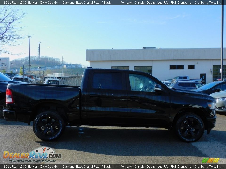2021 Ram 1500 Big Horn Crew Cab 4x4 Diamond Black Crystal Pearl / Black Photo #4