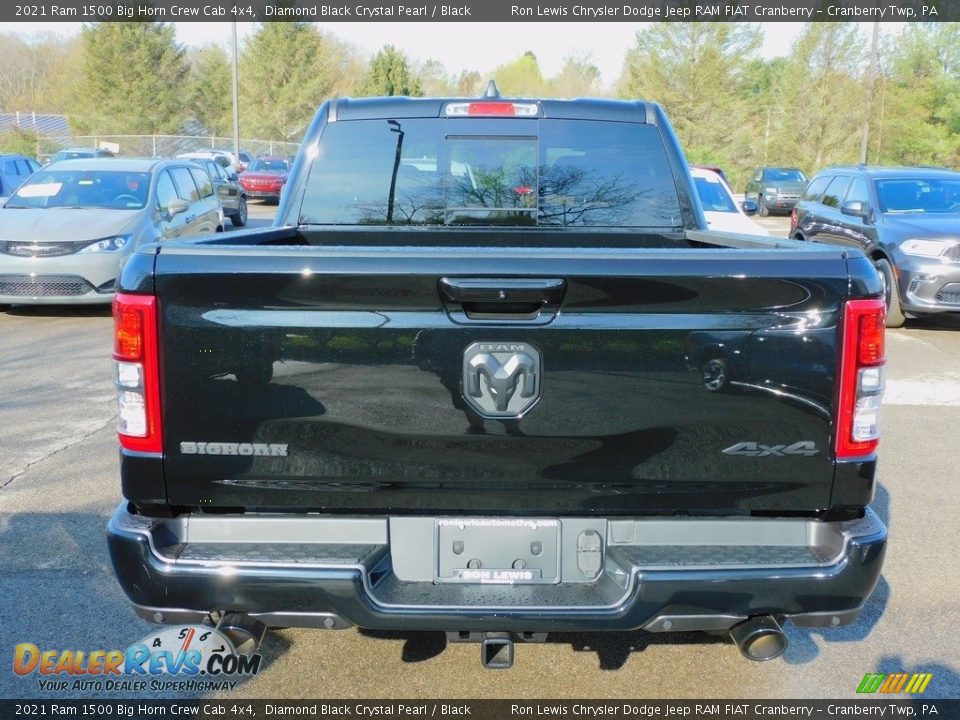 2021 Ram 1500 Big Horn Crew Cab 4x4 Diamond Black Crystal Pearl / Black Photo #6