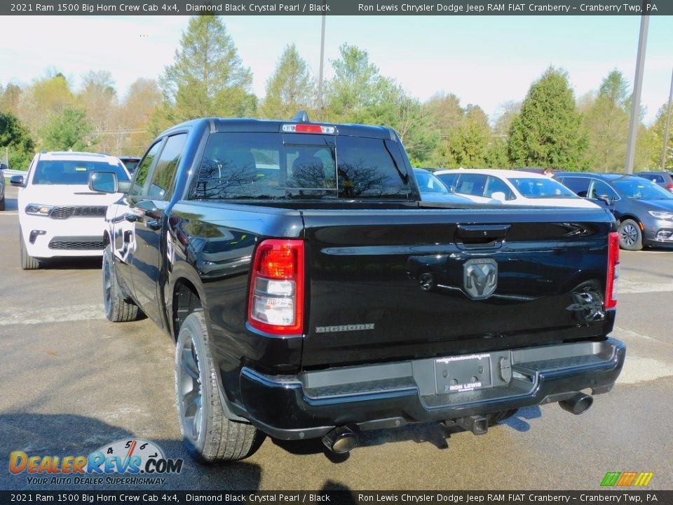 2021 Ram 1500 Big Horn Crew Cab 4x4 Diamond Black Crystal Pearl / Black Photo #8