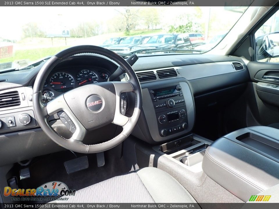 2013 GMC Sierra 1500 SLE Extended Cab 4x4 Onyx Black / Ebony Photo #19