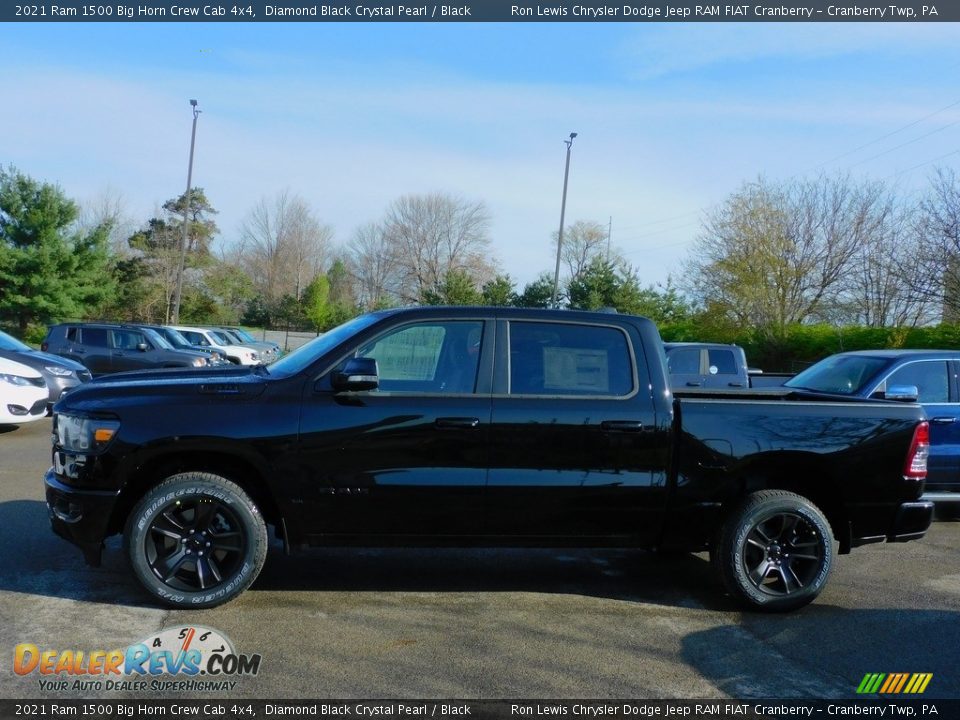 2021 Ram 1500 Big Horn Crew Cab 4x4 Diamond Black Crystal Pearl / Black Photo #9