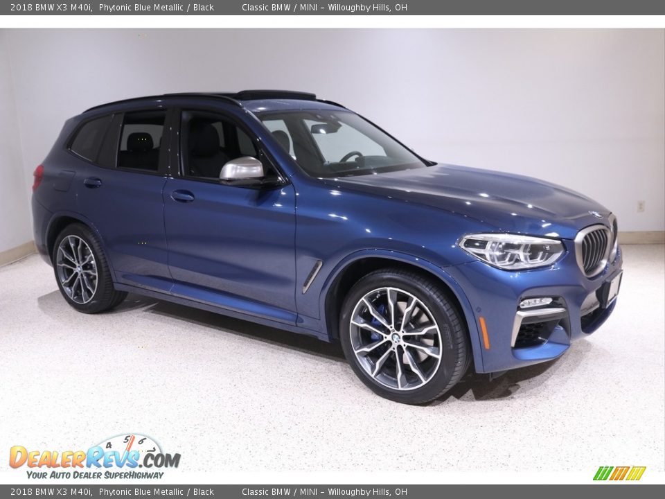 2018 BMW X3 M40i Phytonic Blue Metallic / Black Photo #1