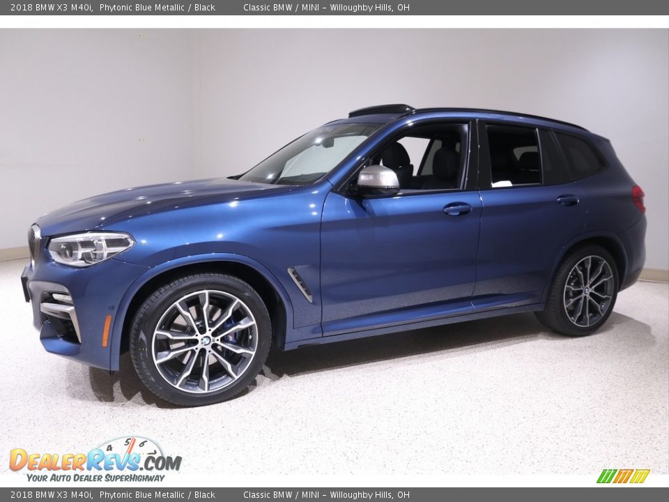 2018 BMW X3 M40i Phytonic Blue Metallic / Black Photo #3