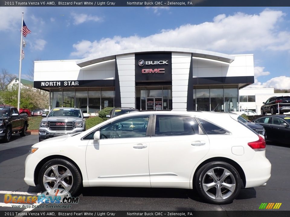 2011 Toyota Venza V6 AWD Blizzard Pearl White / Light Gray Photo #1