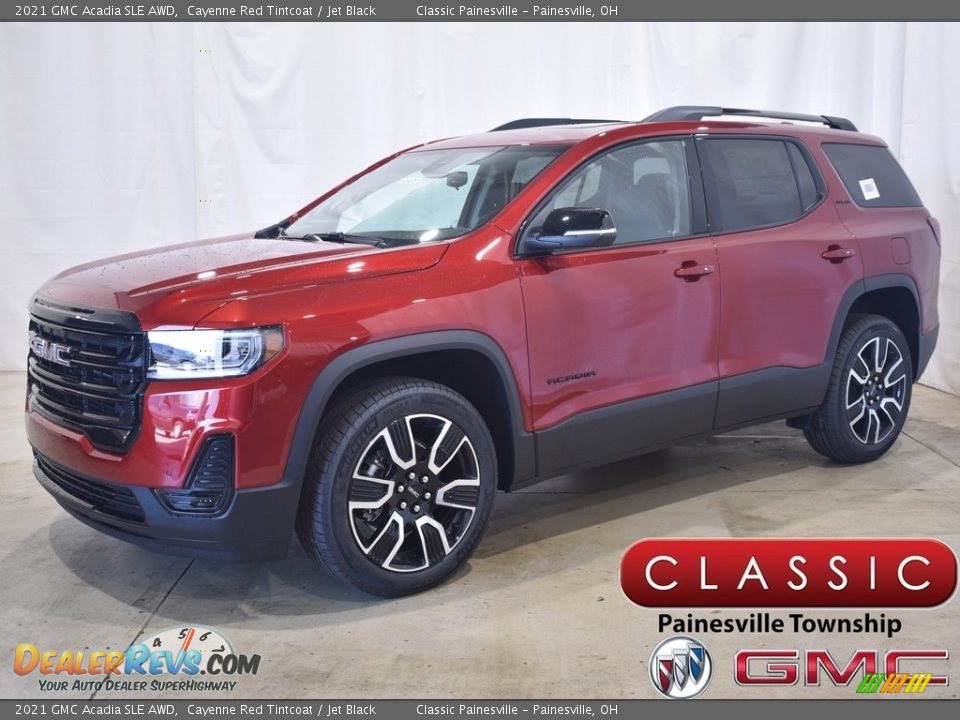 2021 GMC Acadia SLE AWD Cayenne Red Tintcoat / Jet Black Photo #1