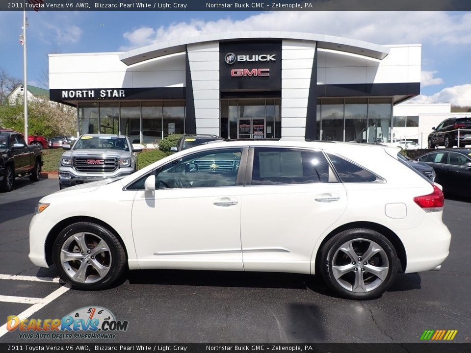 2011 Toyota Venza V6 AWD Blizzard Pearl White / Light Gray Photo #13