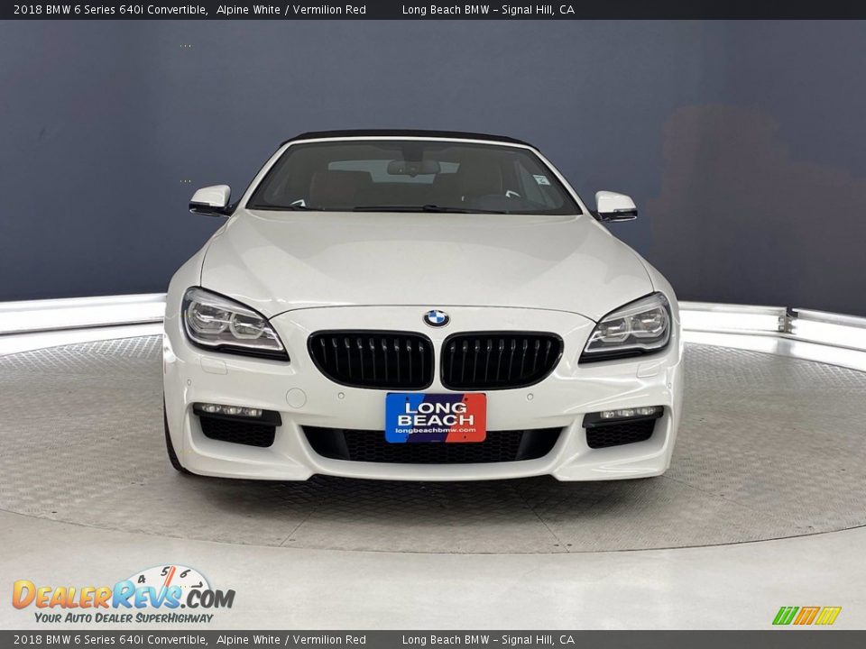 2018 BMW 6 Series 640i Convertible Alpine White / Vermilion Red Photo #2