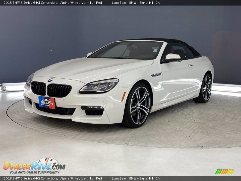 2018 BMW 6 Series 640i Convertible Alpine White / Vermilion Red Photo #3