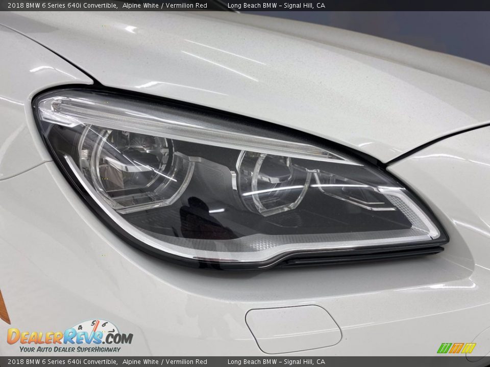 2018 BMW 6 Series 640i Convertible Alpine White / Vermilion Red Photo #7