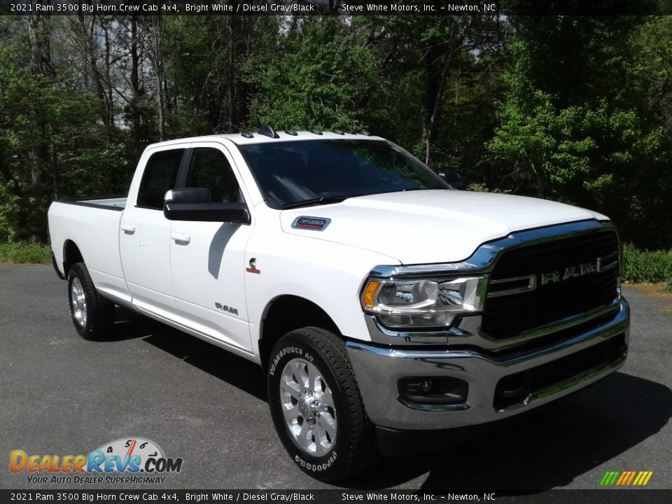 2021 Ram 3500 Big Horn Crew Cab 4x4 Bright White / Diesel Gray/Black Photo #4