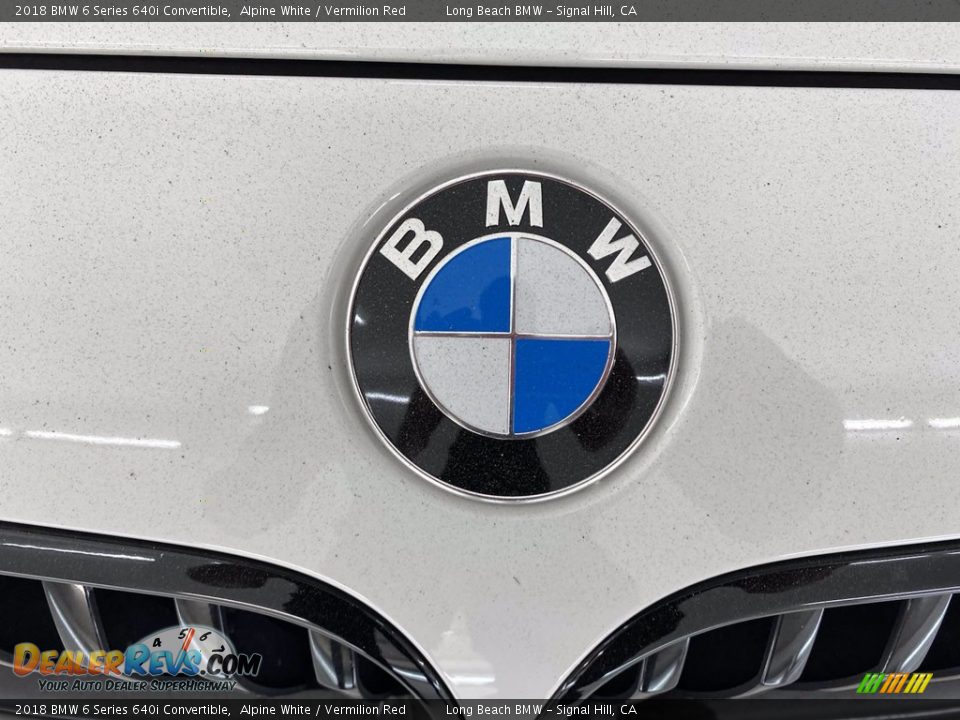 2018 BMW 6 Series 640i Convertible Alpine White / Vermilion Red Photo #8