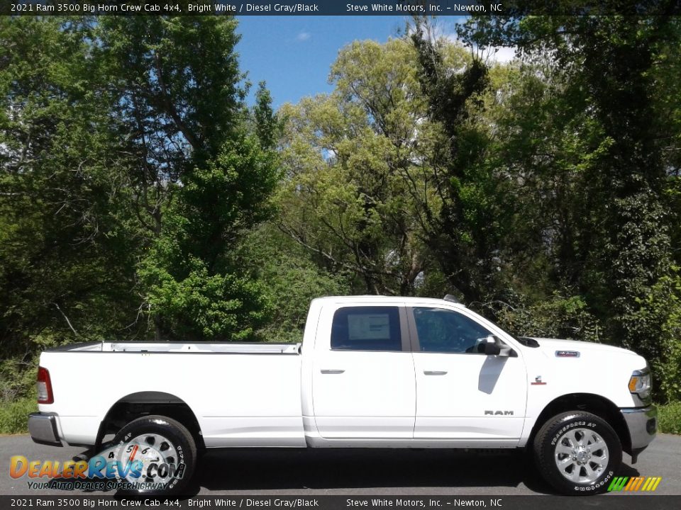 2021 Ram 3500 Big Horn Crew Cab 4x4 Bright White / Diesel Gray/Black Photo #5