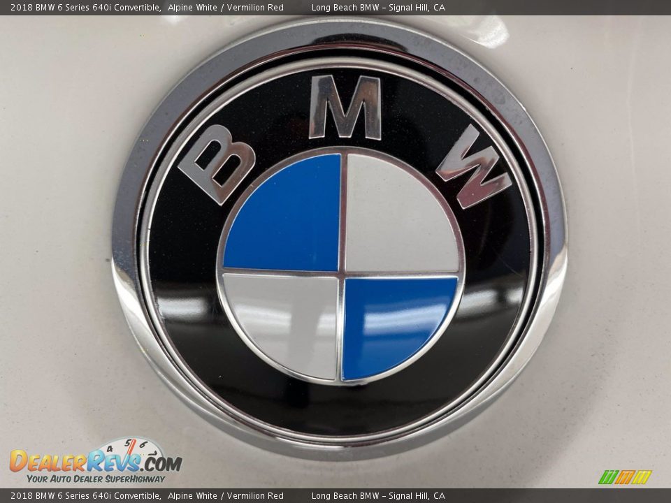 2018 BMW 6 Series 640i Convertible Alpine White / Vermilion Red Photo #10