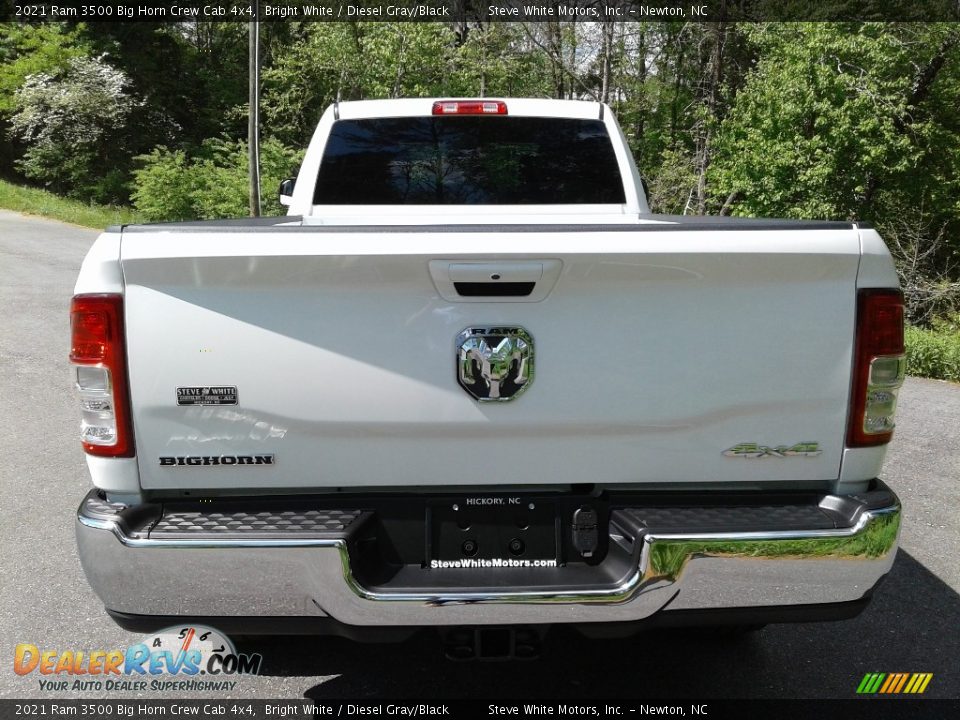 2021 Ram 3500 Big Horn Crew Cab 4x4 Bright White / Diesel Gray/Black Photo #7