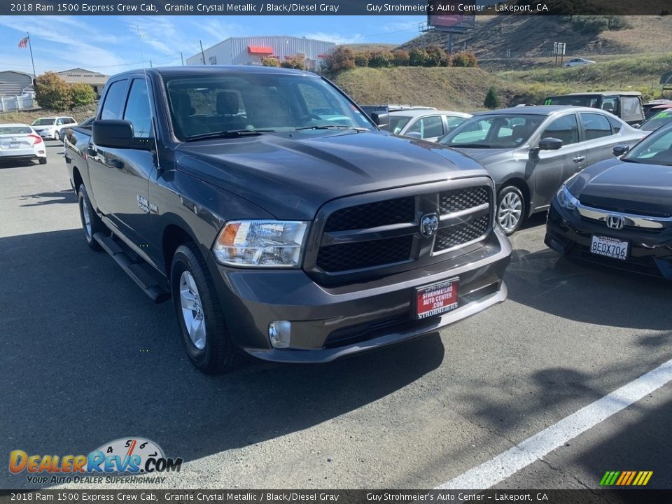 2018 Ram 1500 Express Crew Cab Granite Crystal Metallic / Black/Diesel Gray Photo #1