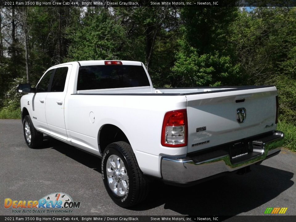 2021 Ram 3500 Big Horn Crew Cab 4x4 Bright White / Diesel Gray/Black Photo #9