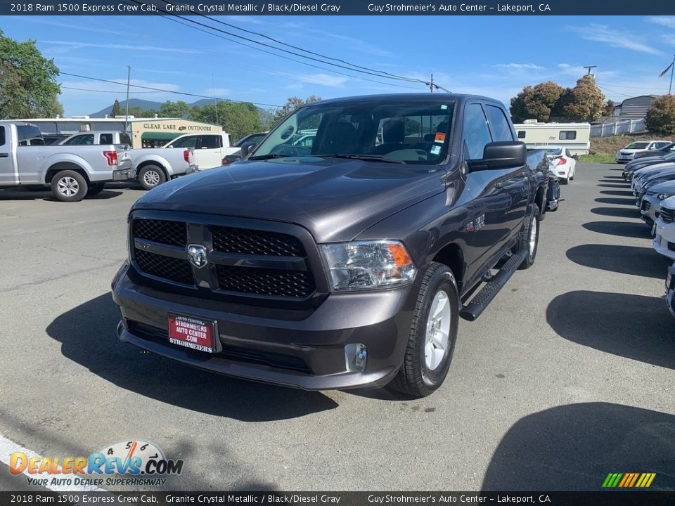 2018 Ram 1500 Express Crew Cab Granite Crystal Metallic / Black/Diesel Gray Photo #2