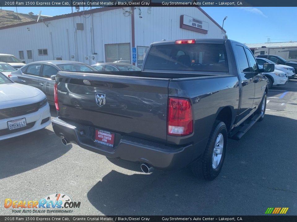 2018 Ram 1500 Express Crew Cab Granite Crystal Metallic / Black/Diesel Gray Photo #3