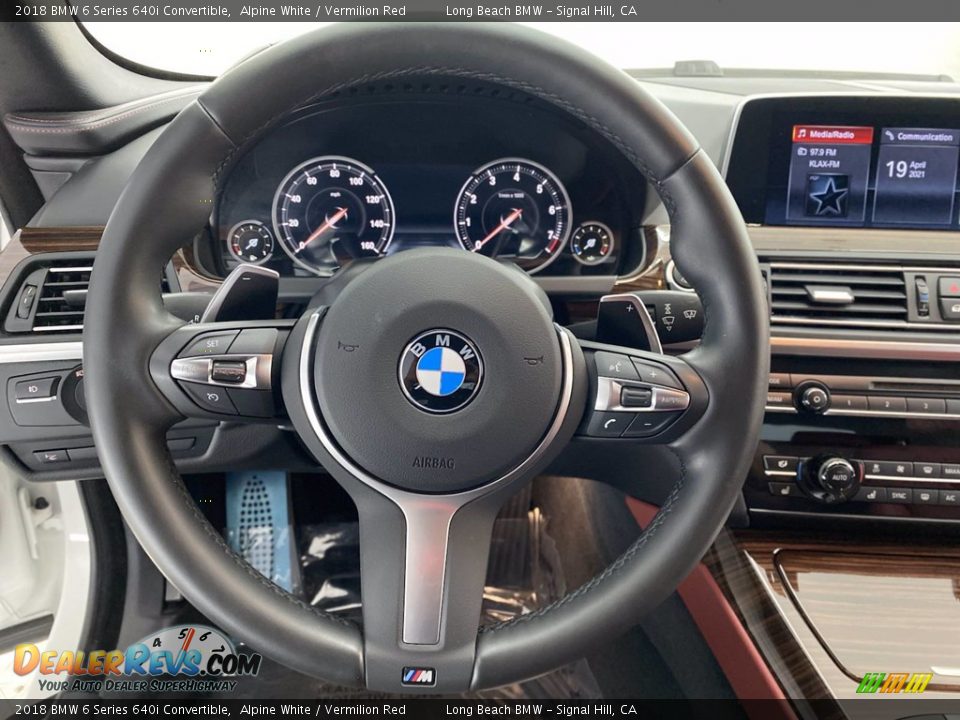 2018 BMW 6 Series 640i Convertible Steering Wheel Photo #18