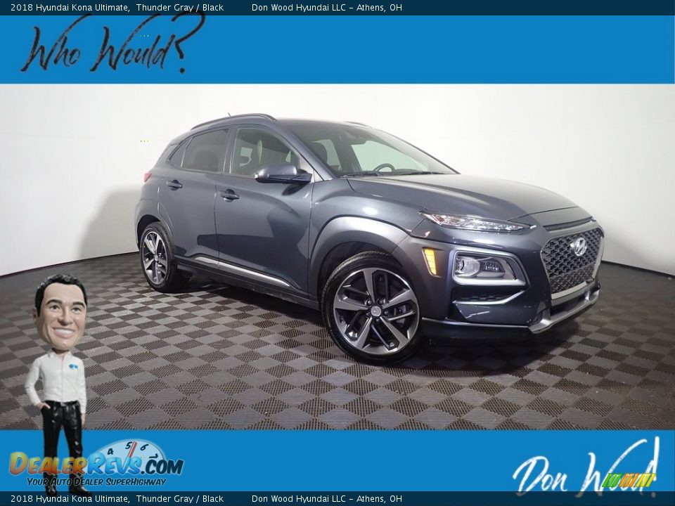 2018 Hyundai Kona Ultimate Thunder Gray / Black Photo #1