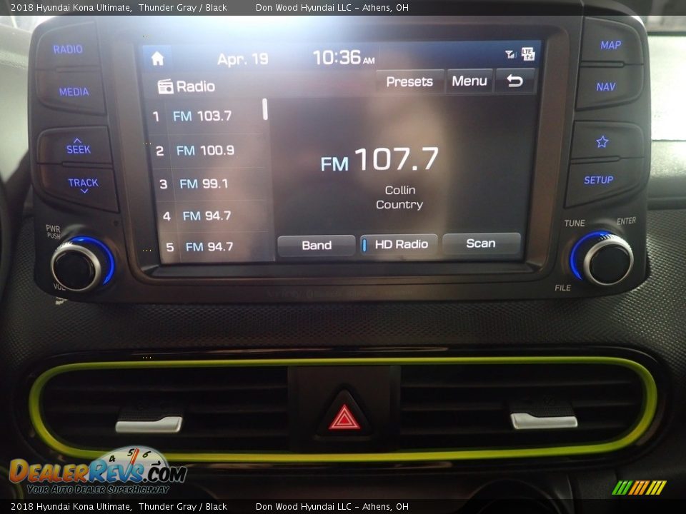 2018 Hyundai Kona Ultimate Thunder Gray / Black Photo #29