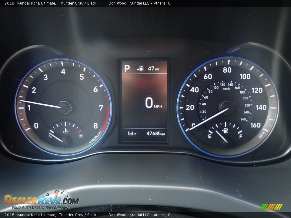 2018 Hyundai Kona Ultimate Thunder Gray / Black Photo #31