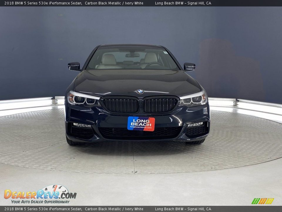 2018 BMW 5 Series 530e iPerfomance Sedan Carbon Black Metallic / Ivory White Photo #2