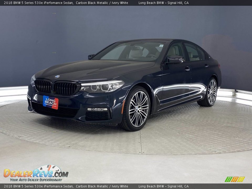 2018 BMW 5 Series 530e iPerfomance Sedan Carbon Black Metallic / Ivory White Photo #3