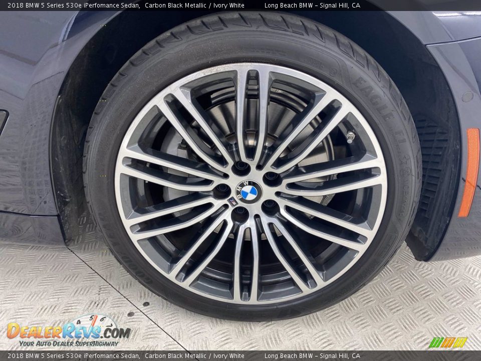 2018 BMW 5 Series 530e iPerfomance Sedan Carbon Black Metallic / Ivory White Photo #6