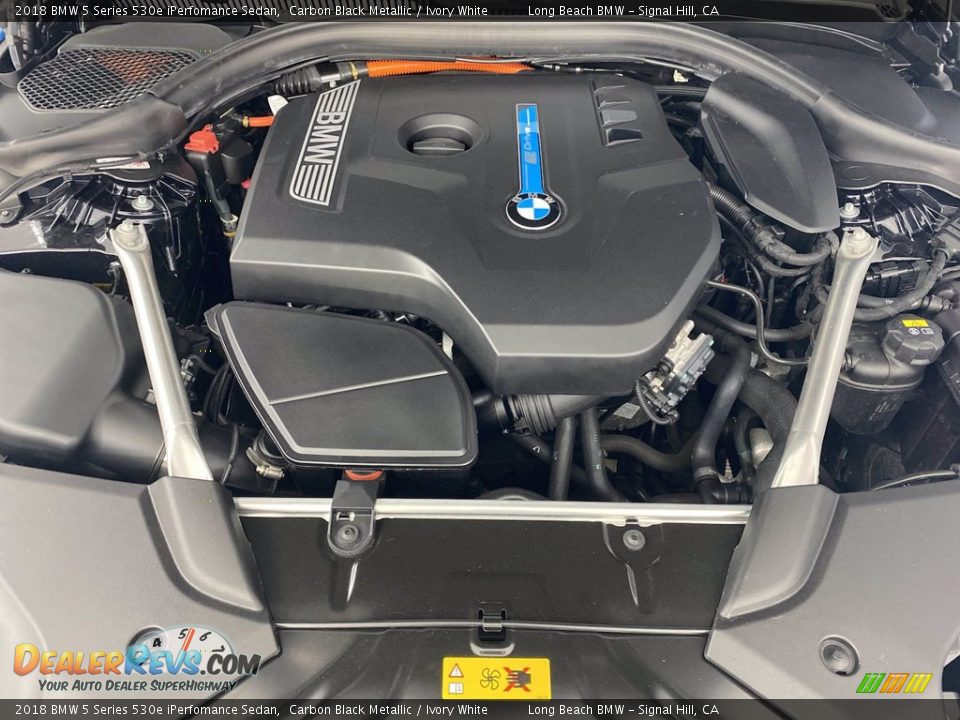 2018 BMW 5 Series 530e iPerfomance Sedan Carbon Black Metallic / Ivory White Photo #12