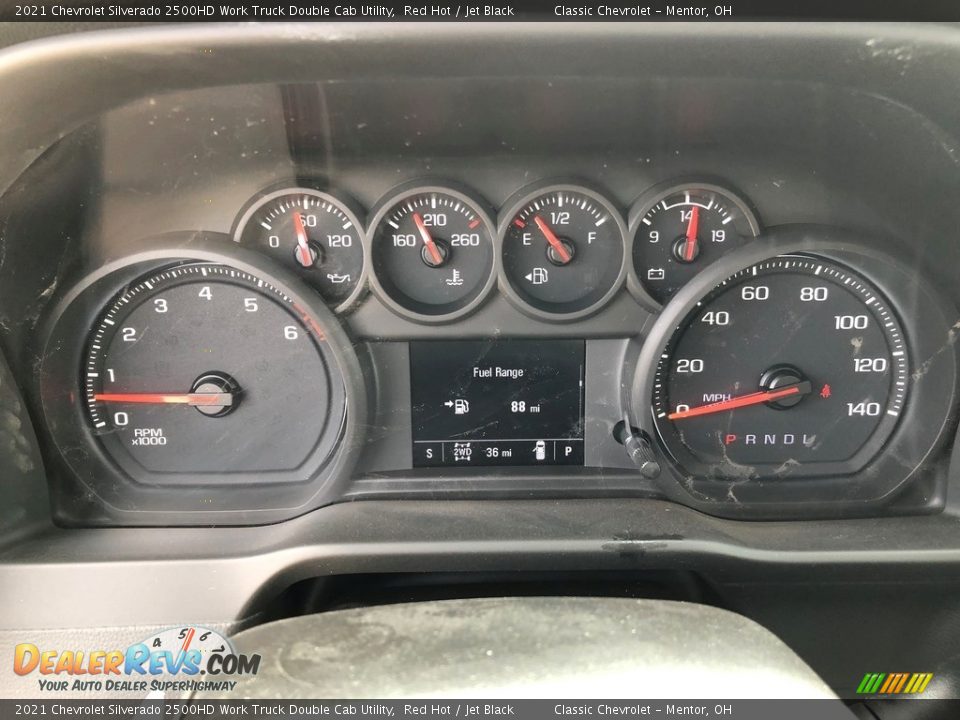 2021 Chevrolet Silverado 2500HD Work Truck Double Cab Utility Red Hot / Jet Black Photo #8