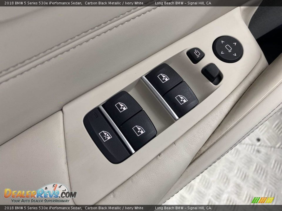 2018 BMW 5 Series 530e iPerfomance Sedan Carbon Black Metallic / Ivory White Photo #14