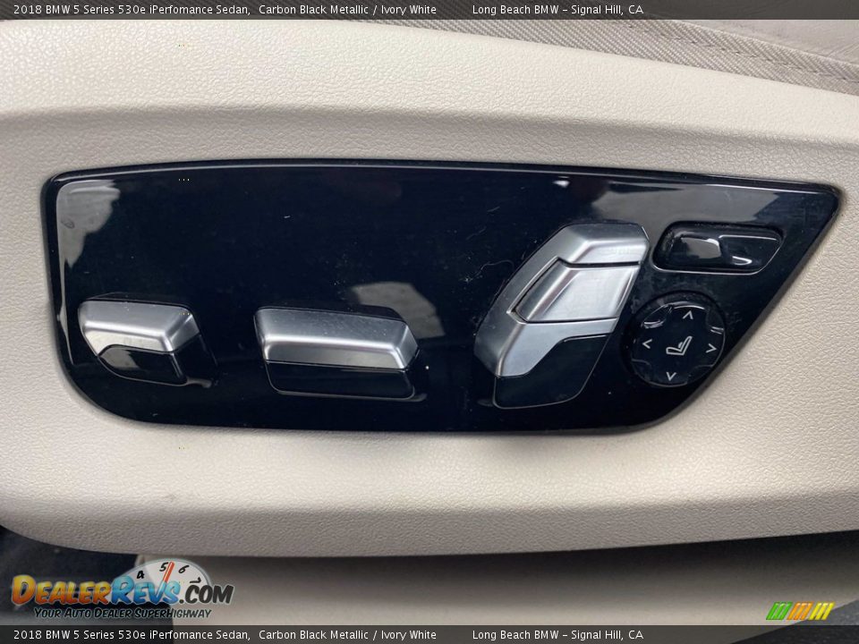 2018 BMW 5 Series 530e iPerfomance Sedan Carbon Black Metallic / Ivory White Photo #15