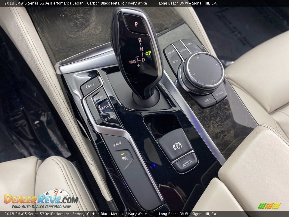 2018 BMW 5 Series 530e iPerfomance Sedan Carbon Black Metallic / Ivory White Photo #27