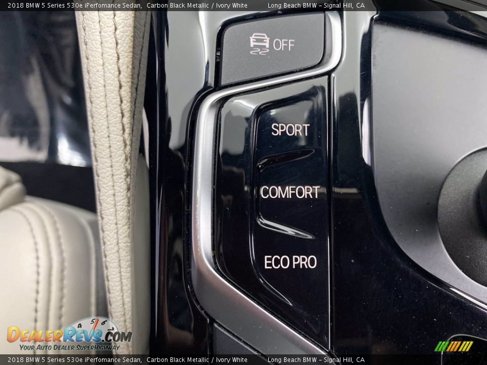 2018 BMW 5 Series 530e iPerfomance Sedan Carbon Black Metallic / Ivory White Photo #28