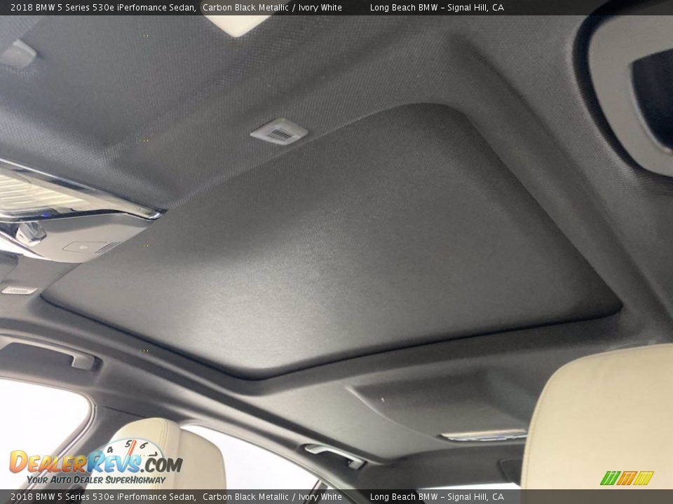 2018 BMW 5 Series 530e iPerfomance Sedan Carbon Black Metallic / Ivory White Photo #31