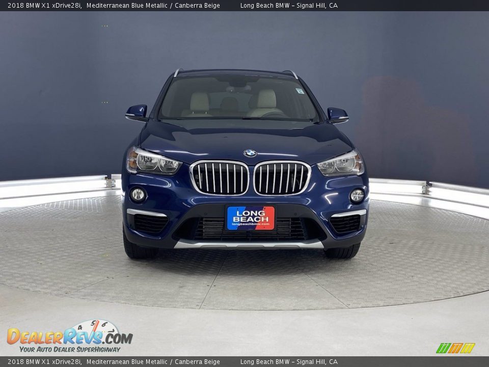 2018 BMW X1 xDrive28i Mediterranean Blue Metallic / Canberra Beige Photo #2