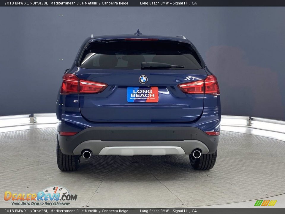 2018 BMW X1 xDrive28i Mediterranean Blue Metallic / Canberra Beige Photo #4