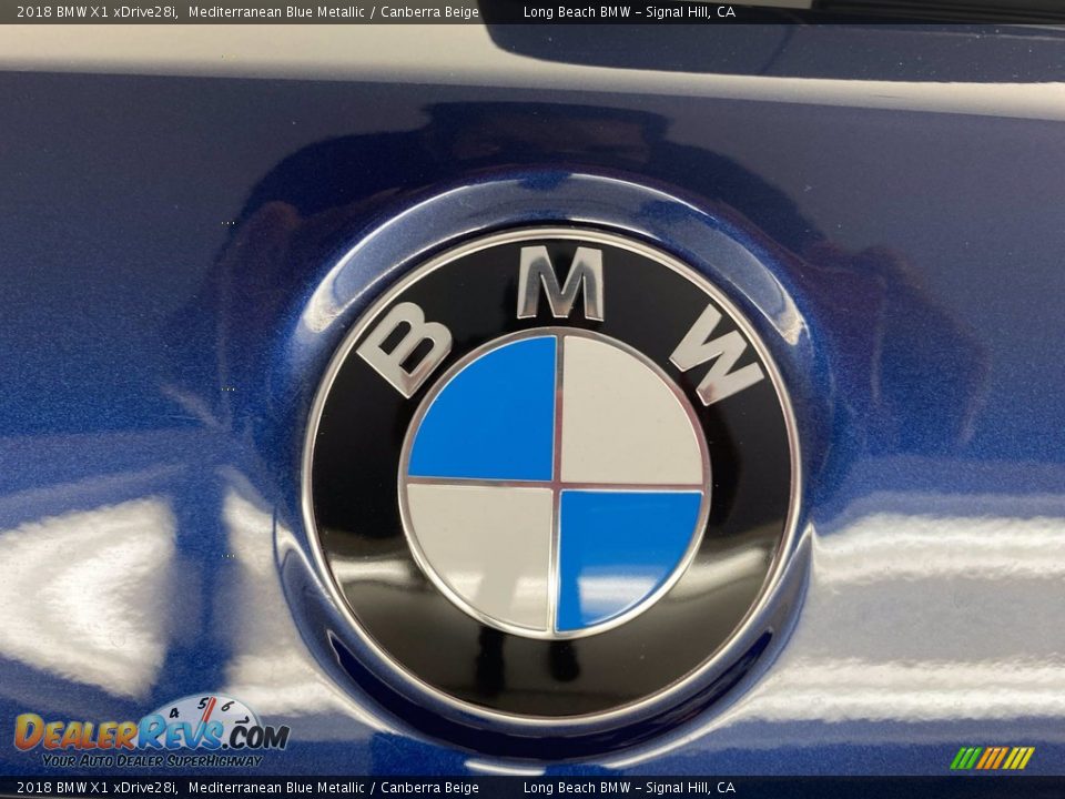 2018 BMW X1 xDrive28i Mediterranean Blue Metallic / Canberra Beige Photo #10