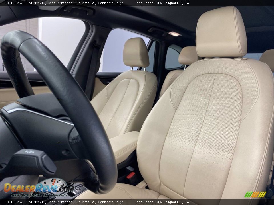 2018 BMW X1 xDrive28i Mediterranean Blue Metallic / Canberra Beige Photo #17